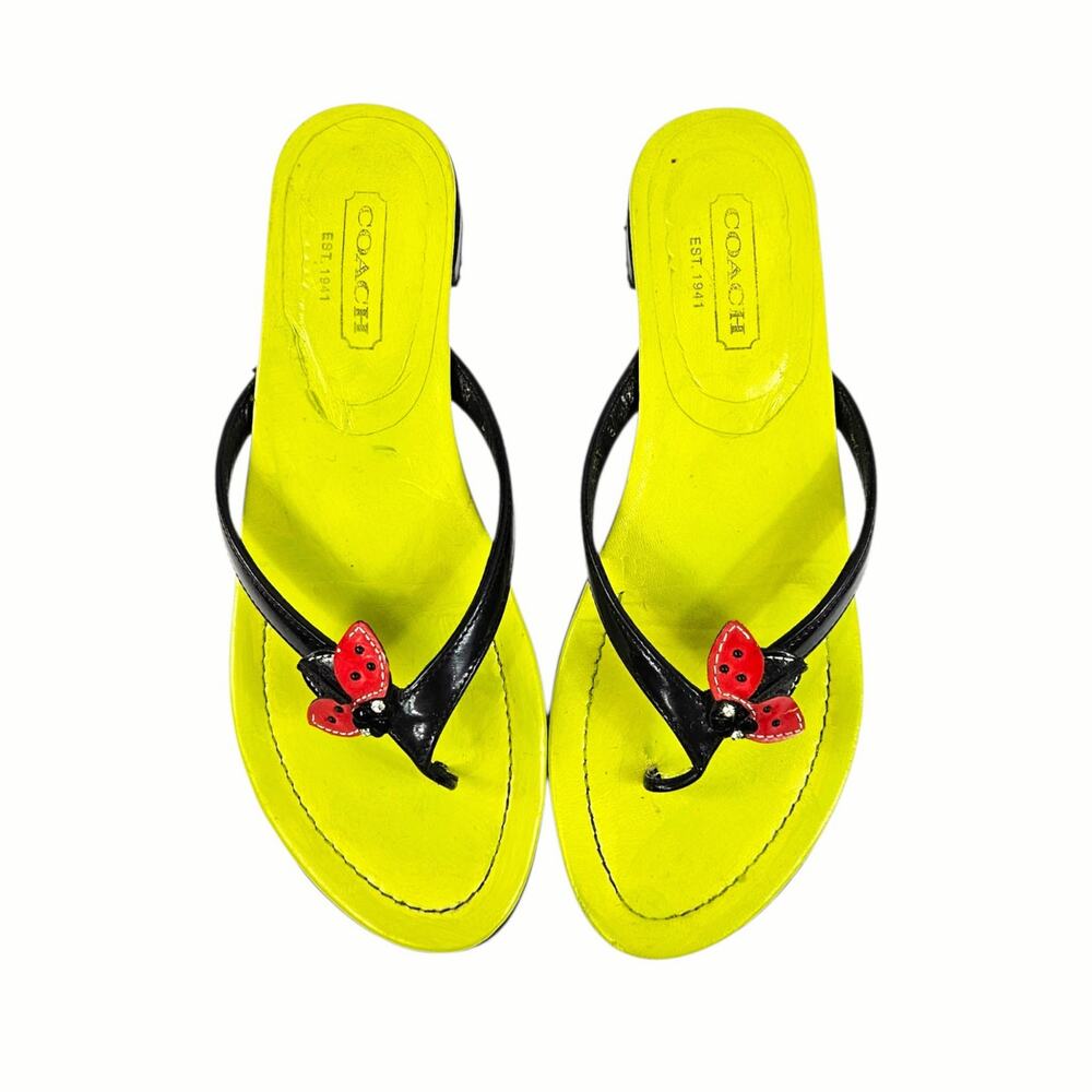Vintage Coach Ladybug Sandals Y2k Rare - Size 8